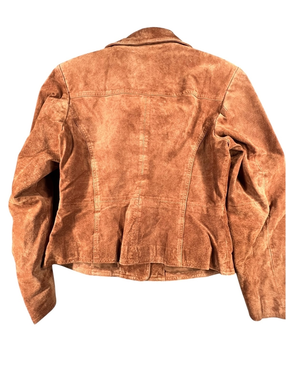 Wilsons Brown Suede Leather Jacket M Western Y2K Fitted Blazer - Picture 3 of 6